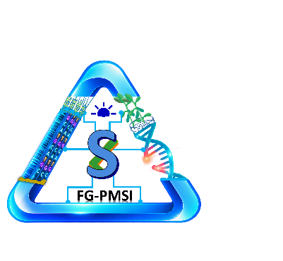 Solanki Lab FG-PMSI logo: a blue triangular emblem with an S, a plant, and a DNA helix.